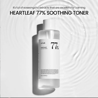 ANUA Heartleaf 77% Soothing Toner – Lotion Tonique Apaisante – 250 ml