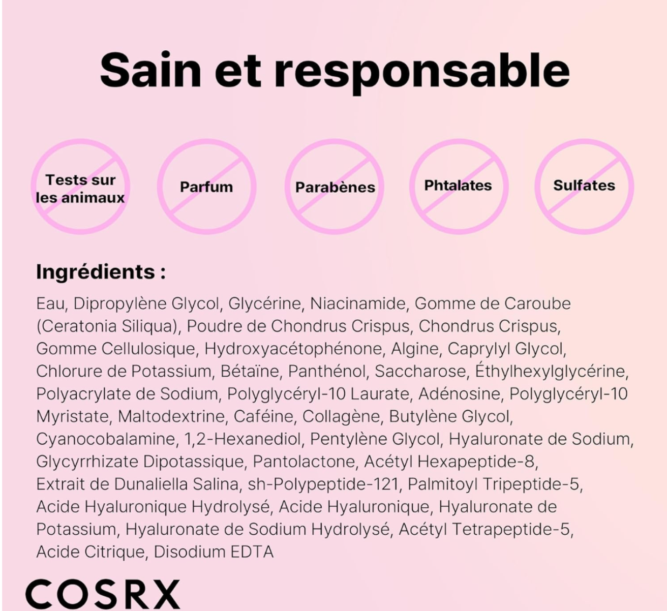 COSRX Advanced Snail Hydrogel Mask – Masque Hydratant et Réparateur – 3 pièce