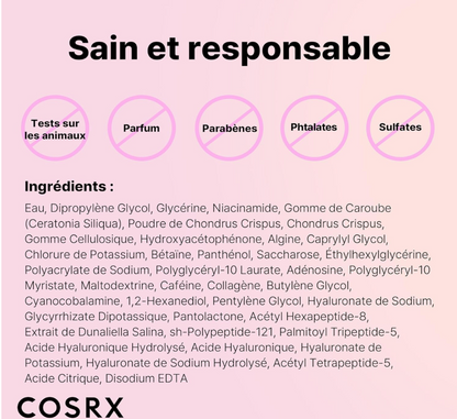 COSRX Advanced Snail Hydrogel Mask – Masque Hydratant et Réparateur – 3 pièce