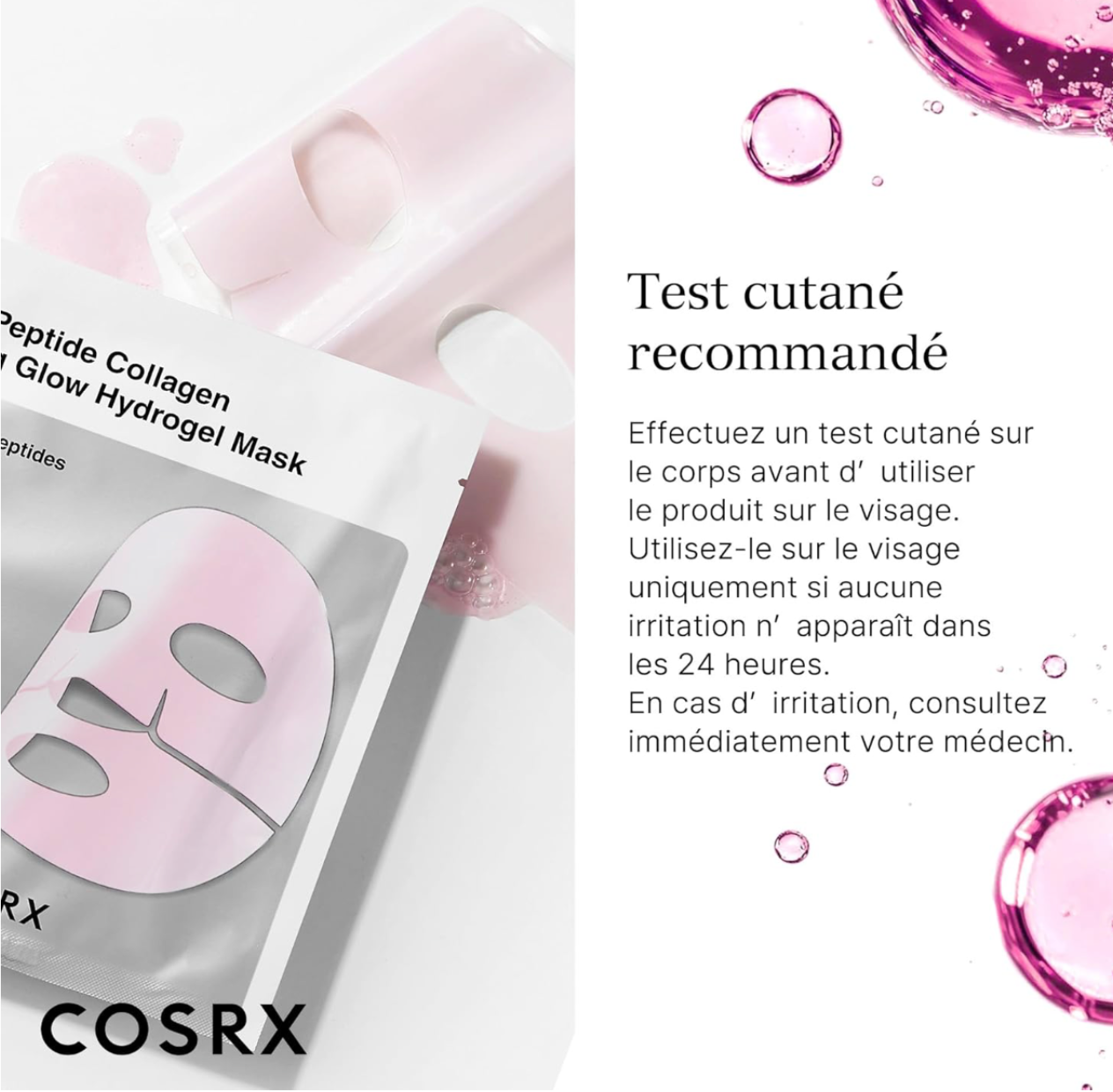 COSRX Advanced Snail Hydrogel Mask – Masque Hydratant et Réparateur – 3 pièce