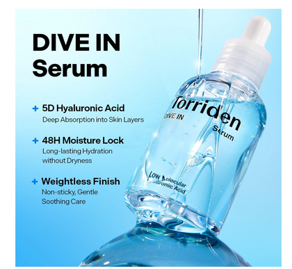 Torriden Dive-In Serum | Sérum hydratant à l'acide hyaluronique 50 ml
